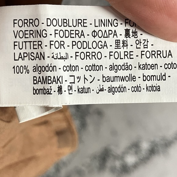 Zara One Shoulder Top NWT Striped Brown Tie Waist Beaded Sleeve Womens Sz XS - Picture 9 of 10